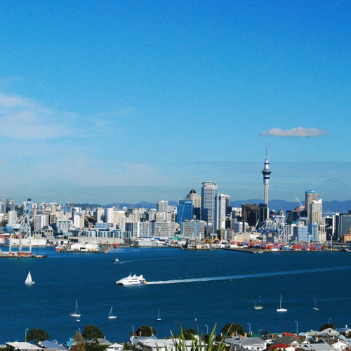View of Auckland Harbour from Devonport on The North Shore