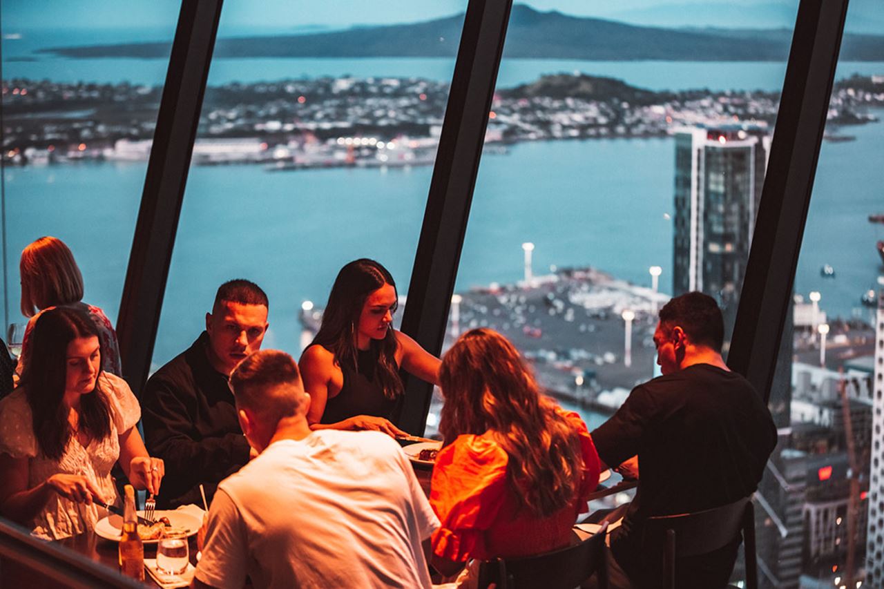 Dining at Auckland's Sky Tower