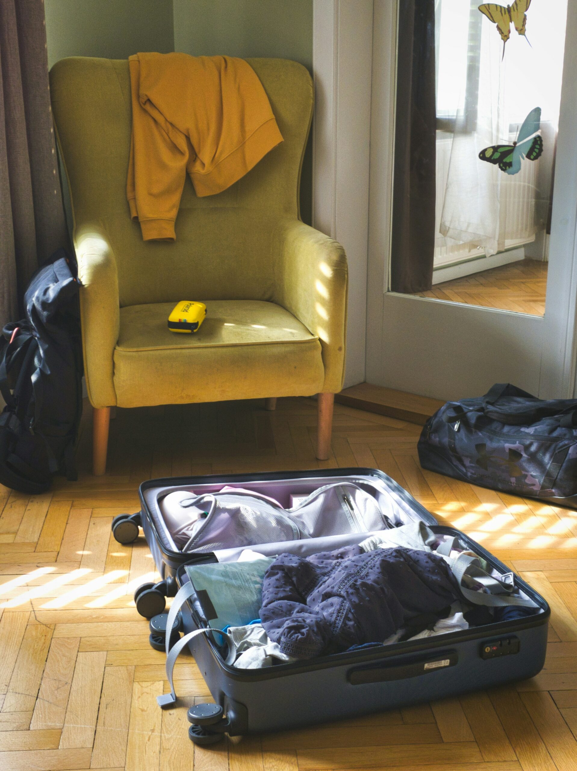 packing a suitcase